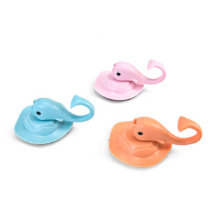 Colorful elephant-shaped plastic suction hook