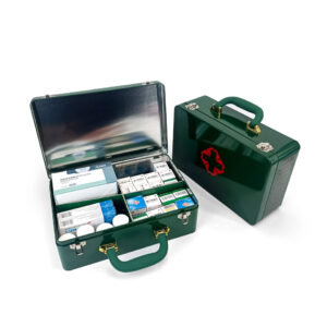Rectangular metal tin containers for the first aid kit