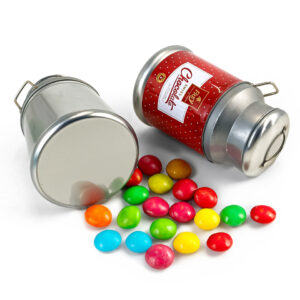 Empty chocolate tin boxes with handle