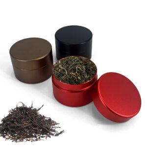 Portable round aluminum alloy tea/coffee tins