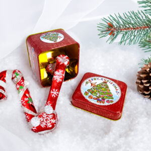 Premium metal christmas tin boxes with lids