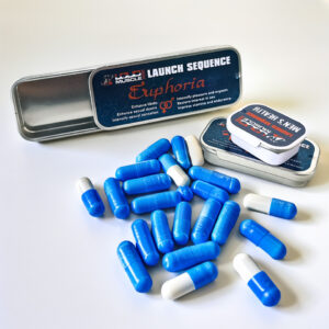 Various sizes slide top tin containers for pills