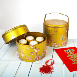Triple-Layer vintage metal tin picnic basket