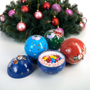 Festive Christmas tin can ideas for candy storage
