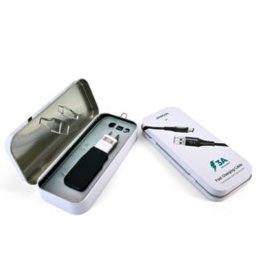 Secure rectangular tin cans for bulk usb sticks storage