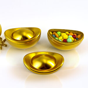 Lucky money-shaped metal can for chocolate beans