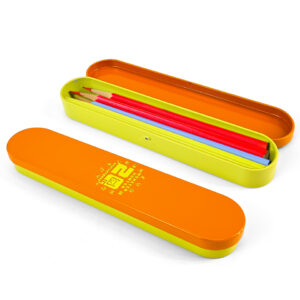 Hinged lid small tin canisters for eyebrow pencil