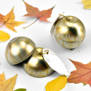 Apple shaped small Christmas tin boxes for candies