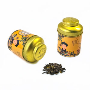 Food grade minimalist round tea tin packaging wholesale