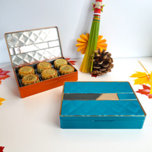 Autumn harvest tin storage container for moon cake