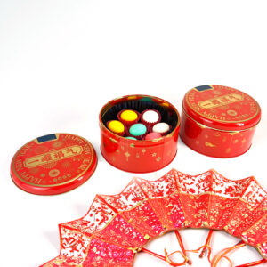 Festival red high quality tin containers for food packaging