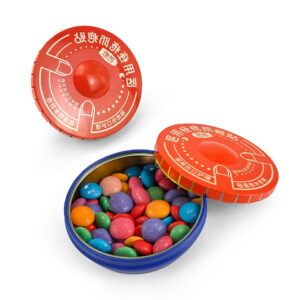 Food-safe round metal small containers for candies