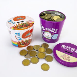 Chinese-style noodle bucket coin storage tin cans