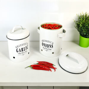 Premium metal kitchen storage tins for dry red pepper