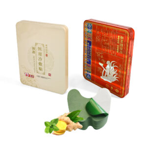 Flat rectangular tin container for medical cooling patch