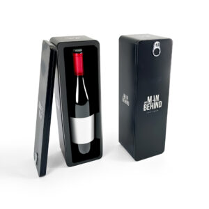 Elegant wine bottle metal packaging tin cans
