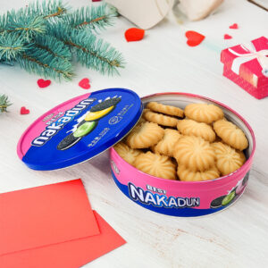 Customized large cookie tin containers wholesale