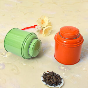 Food-grade double lid metal storage cans for loose tea