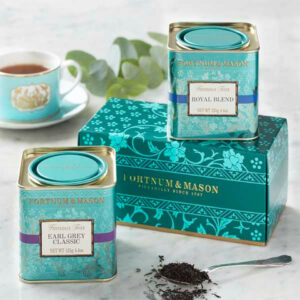 Elegant airtight square metal black tea tin packaging