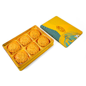 Luxury food grade large metal storage tin for Mooncake