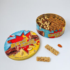 Eco-friendly round food tin containers for net bars