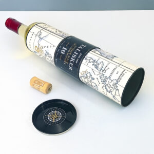 Luxury cylinder metal containers for red wine packaging