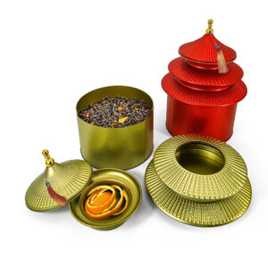 Temple of heaven shaped tin box packaging for tangerine peel