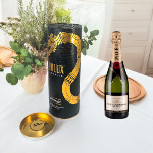 Black & gold printing metal can packaging for champagne