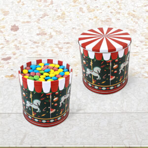 Retro tin music decorative cans for Christmas chocolate