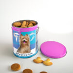 Food grade biscuit pets dogs food tins container with handle